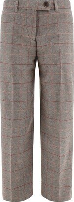 Fortela Straight-Leg Checked Trousers