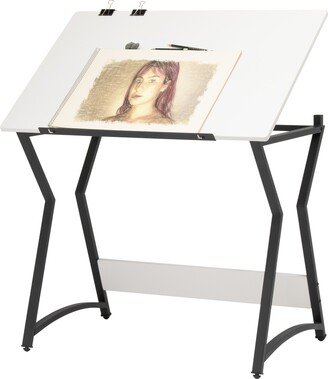 Hourglass Craft Table, Angle Adjustable Drafting Table 36''W x 23.5D Desk