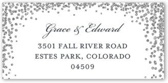 Address Labels: Sparkling Moment Address Label, Grey, Matte