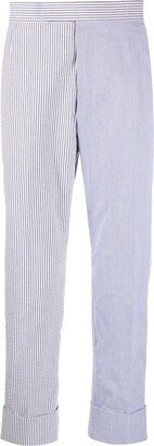 Cropped Seersucker Trousers