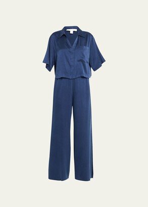 Washable Silk High-Rise Pant Set