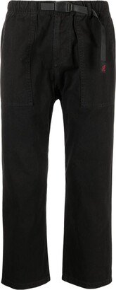 Buckle-Fastening Cotton Cropped Trousers-AA