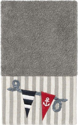 Ethan Embellished Hand Towel - Dark Gray