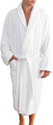 Unisex Herringbone Weave Bathrobe