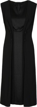 Pleated Sleeveless Dress-AC