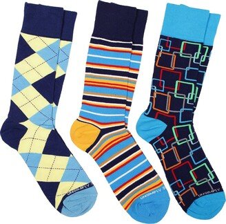 Unsimply Stitched Set of 3 Crew Sock