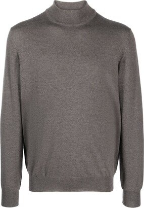 Mock-Neck Wool Jumper-AA