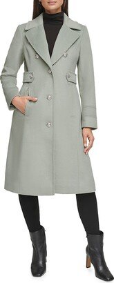 Military Wool Blend Overcoat