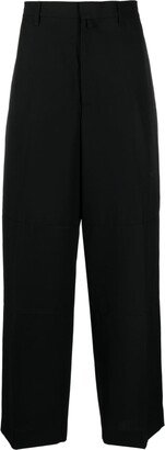 Wide-Leg Wool Suit Trousers