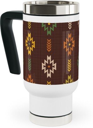 Travel Mugs: The Wild West - Multi Travel Mug With Handle, 17Oz, Multicolor