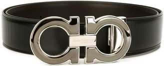 Gancini-plaque buckle belt