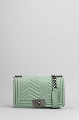 Flat S Manhattan Shoulder Bag In Green Pvc