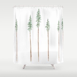 Pine Trees Shower Curtain