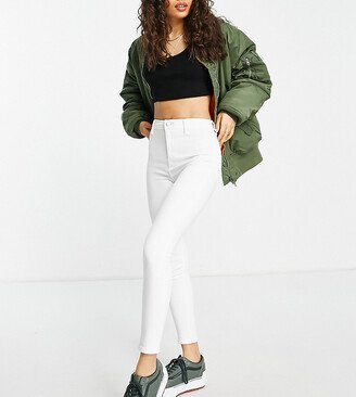 Topshop Petite Joni jeans in white