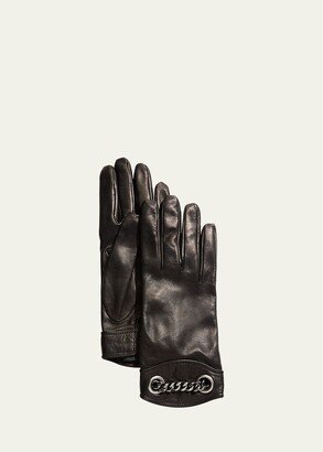 Chain Leather Gloves-AA