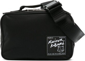 Fox-Motif Logo-Patch Belt Bag