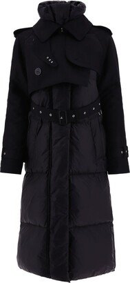 Panelled High-Neck Padded Coat