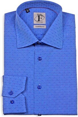 Finollo Contemporary Fit Patterned Dress Shirt