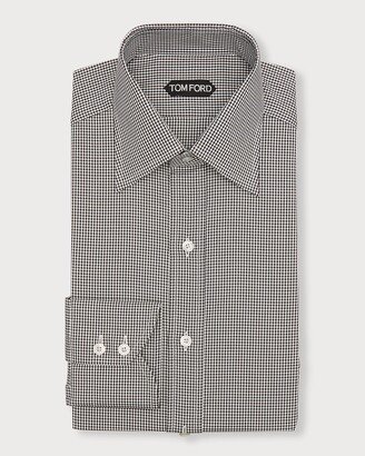 Men's Slim Fit Check Dress Shirt-AA