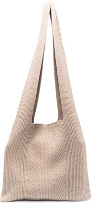 Ribbed-Knit Tote Bag