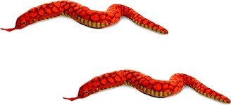 Tuffy Desert Snake Red, 2-Pack Dog Toys