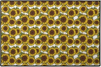 Door Mats: Sunflowers Door Mat, Yellow