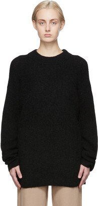 Black Cirla Mohair-Blend Crewneck