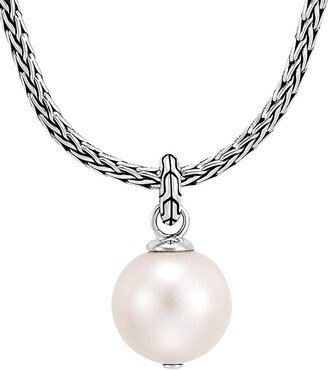 Chain Sterling Silver & 11.5-12MM Freshwater Pearl Pendant Necklace