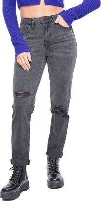 Junior Hybrid Dream High-Rise Mom Fit Ankle Jean-AA