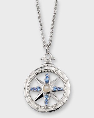 Sterling Silver Adventure Compass Pendant Necklace