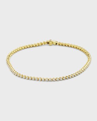 18K Yellow Gold Diamond Tennis Bracelet, 1.6tcw