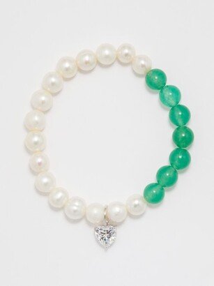 Pearl, Jade & Sterling-silver Bracelet