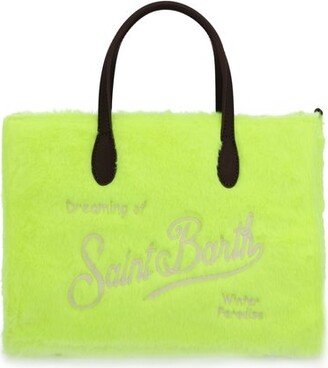 Logo Embroidered Top Handle Bag