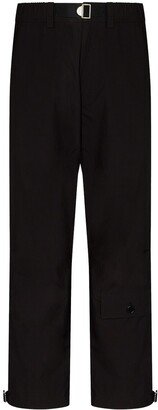 Belted Straight-Leg Trousers-AE