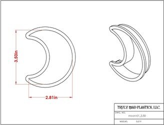 Fast Shipping Moon 01 Cookie Cutter, Space, Cutter