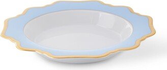 Sky Blue Rimmed Soup Bowl