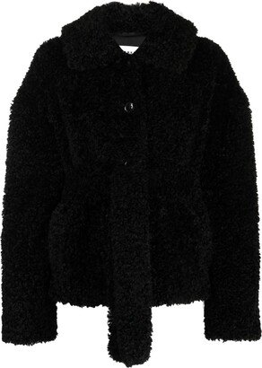 Belted Faux-Shearling Jacket-AA