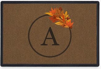 Harvest Leaves Monogram Doormat