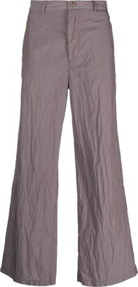 Wide-Leg Cotton Trousers-BJ