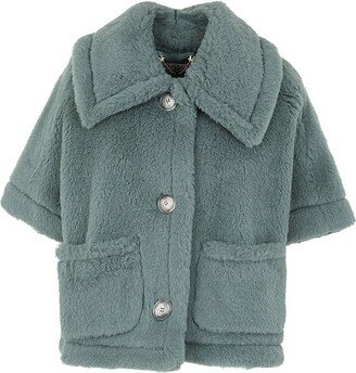 Teddy Collared Short-Sleeve Coat