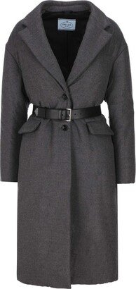 Single-Breasted Belted Coat-AM