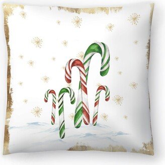 Snowy Candycanes I by PI Holiday Collection - Decorative Throw Pillow