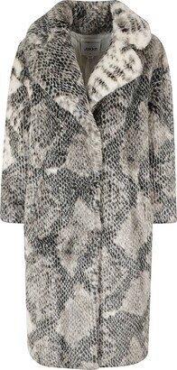 Jakke Rita Boxy Snakeskin Printed Coat