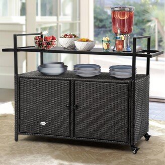 Moasis Co Bar Set with Wicker Outer Material