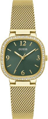 Women's 32mm Watch - Gold Tone G-Link Green Dial Gold Tone Case