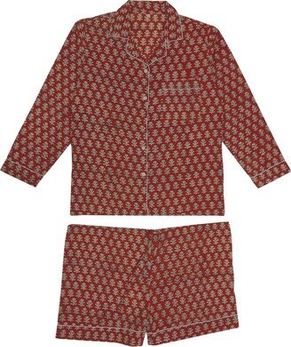 Koisi Red & Gold Tiyaz Pyjama Set