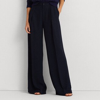 Ralph Lauren Double-Faced Georgette Wide-Leg Pant-AA