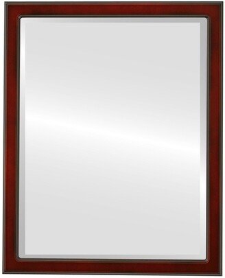 OVALCREST by The OVALCREST Mirror Store Toronto Framed Rectangle Mirror in Rosewood - Red