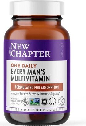 New Chapter Men's One Daily with Immune, Stress, Heart + Energy Support Tablets - 30ct