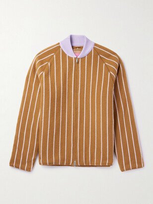 ZEGNA x The Elder Statesman Striped Padded Brushed-Cashmere Jacket